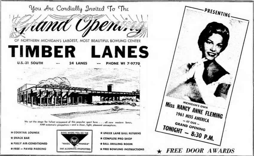 Timber Lanes - Oct 1961 Opening Ad